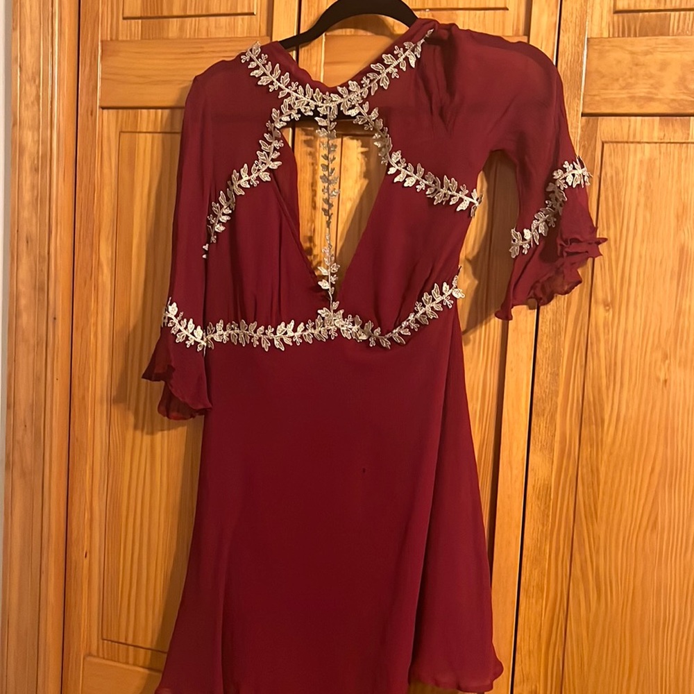 Red for love and lemons dress